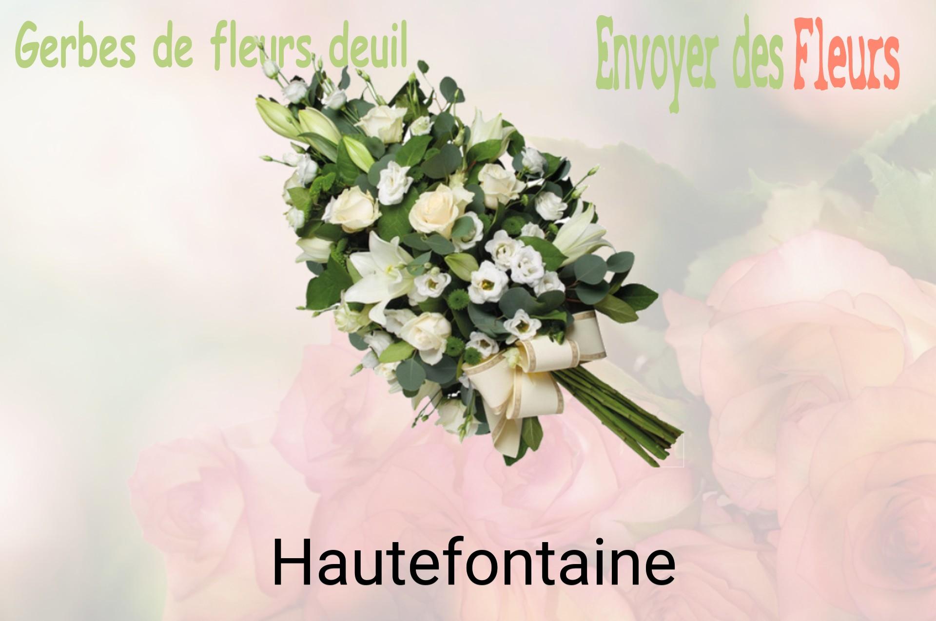 Gerbe de fleurs de deuil livrée à Hautefontaine